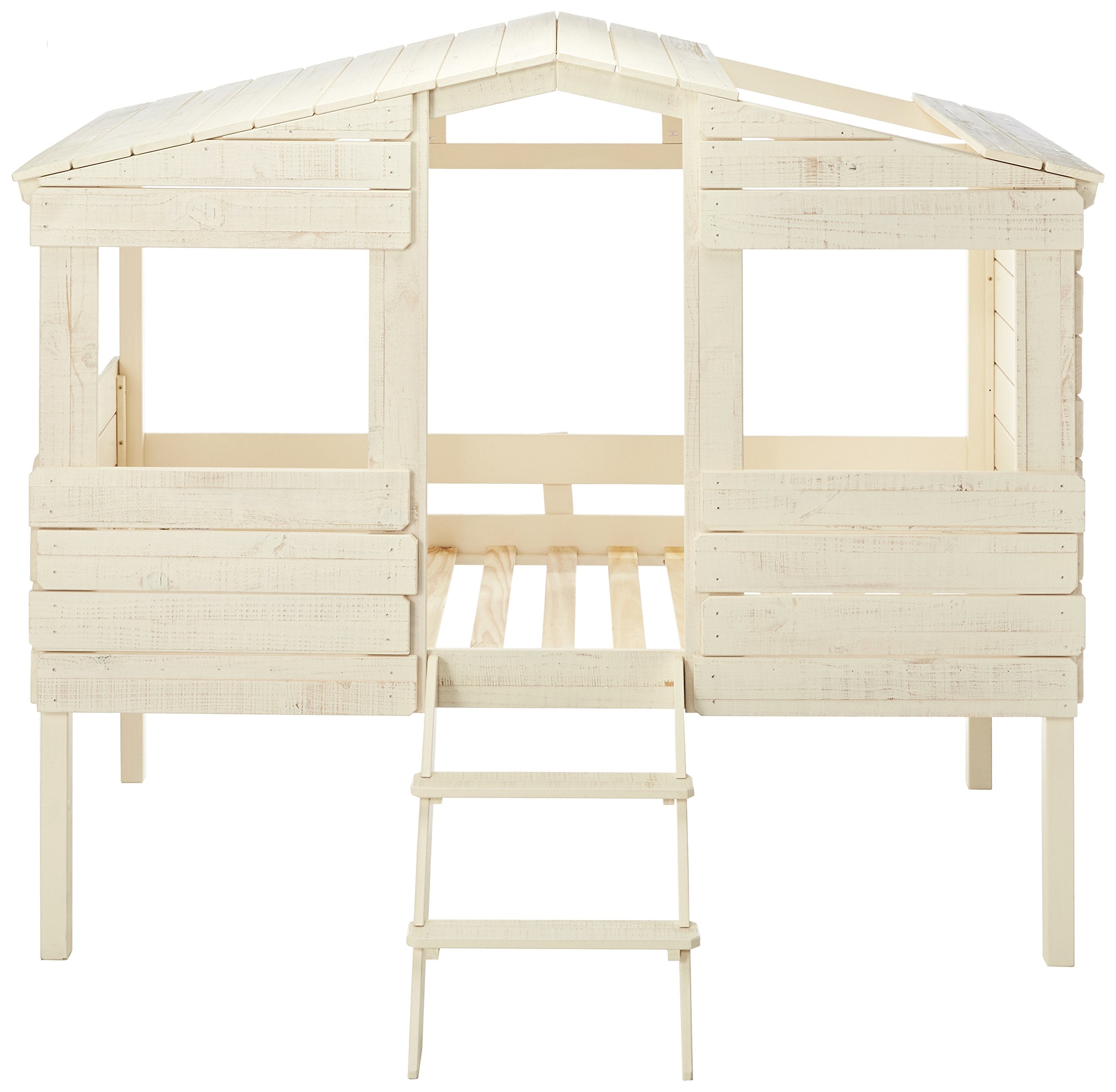 Donco Twin Rustic Sand Low Loft Tree House Bed