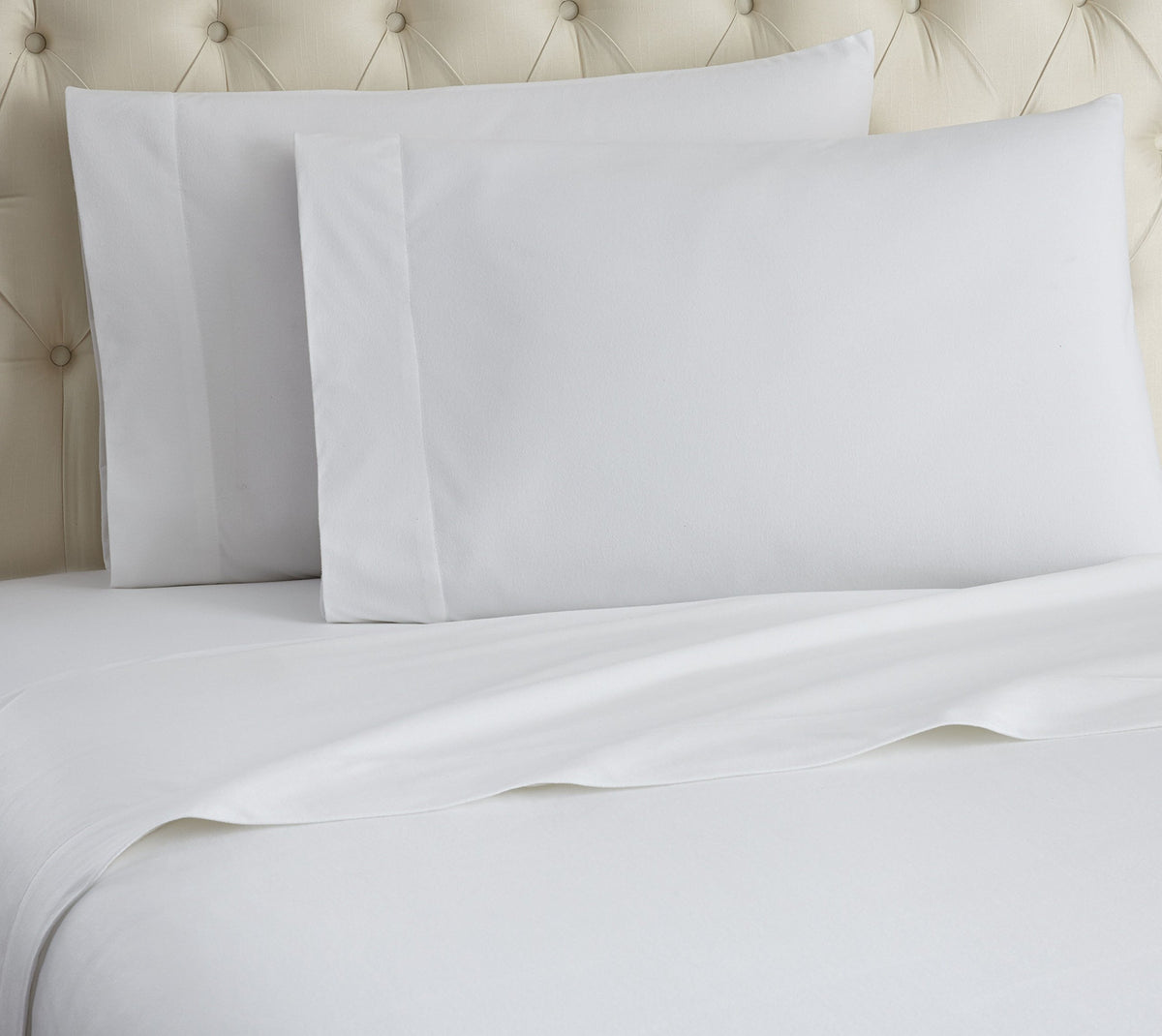 Shavel Home Products Micro Flannel Solid Sheet Set, White