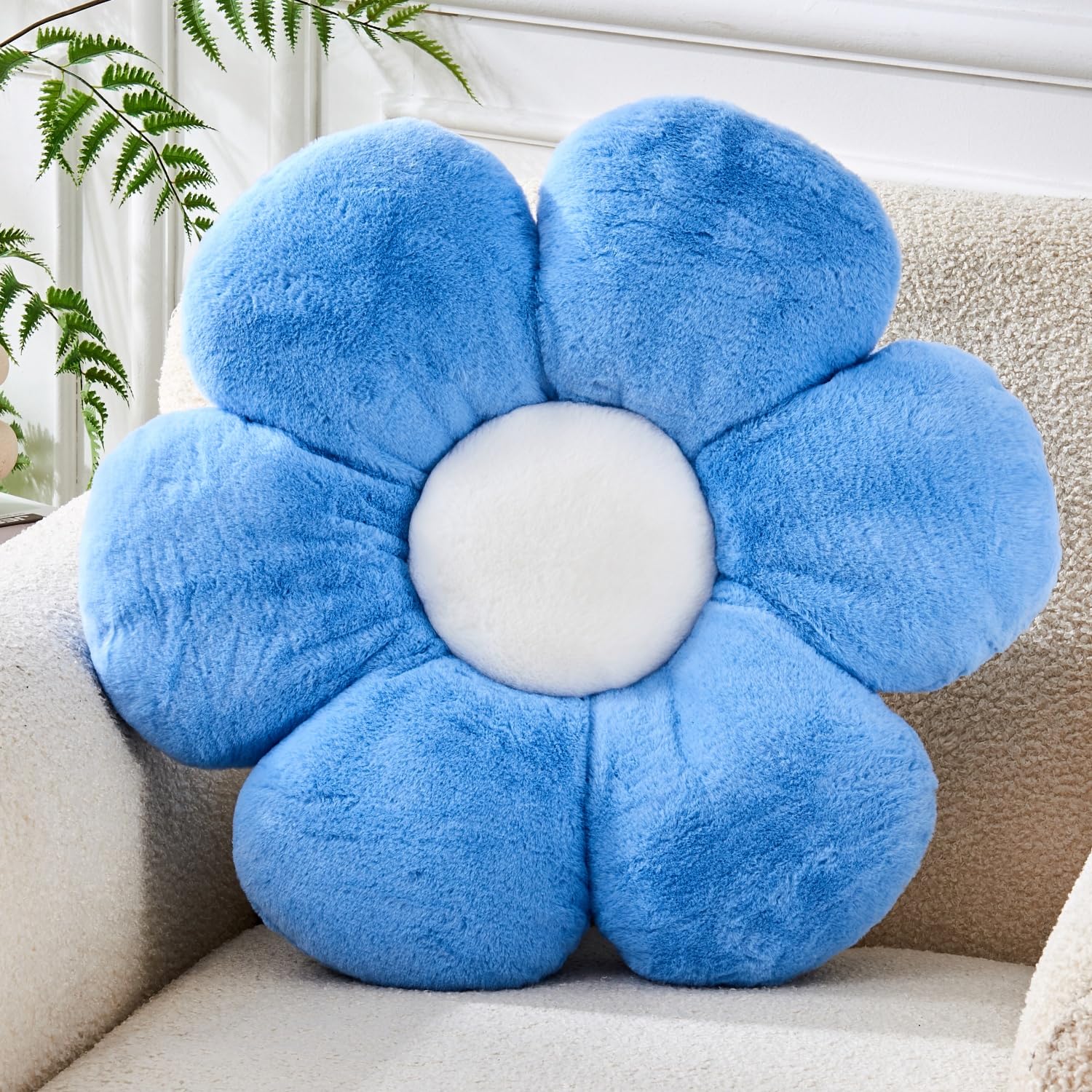 Vdoioe Flower Pillow,Flower Throw Pillow 19.6In Daisy Pillow Cute Flower Shaped Decorative Pillow Cushion Home Decor Flower Cush