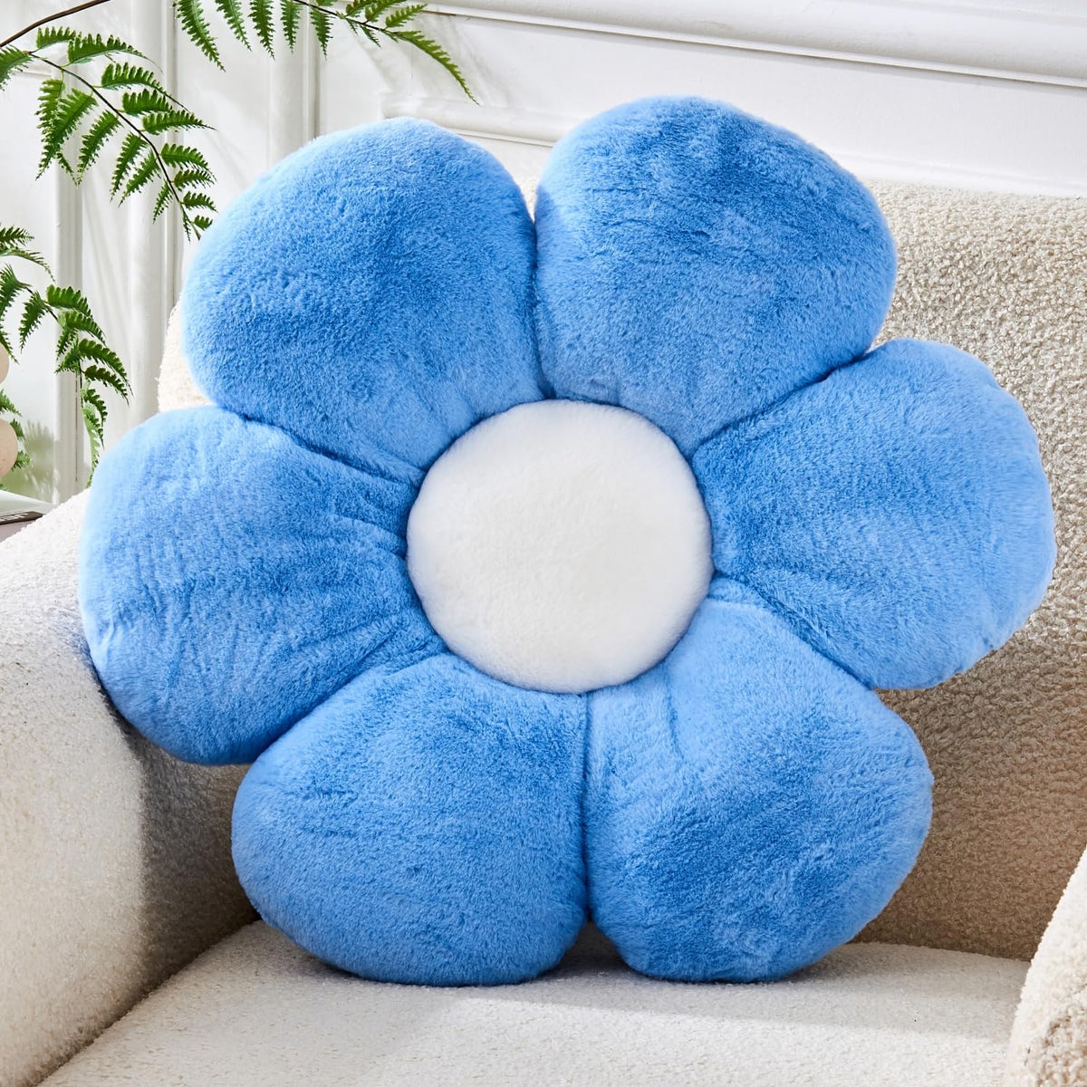 Vdoioe Flower Pillow,Flower Throw Pillow 15.7In Daisy Pillow Cute Flower Shaped Decorative Pillow Cushion Home Decor& Plush Pill