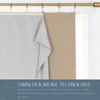 Elrene Home Fashions Sunveil Extra-Wide Thermal Blackout Curtain Liner With Yarnlock Technology, Single Panel, Light Grey, 40 In