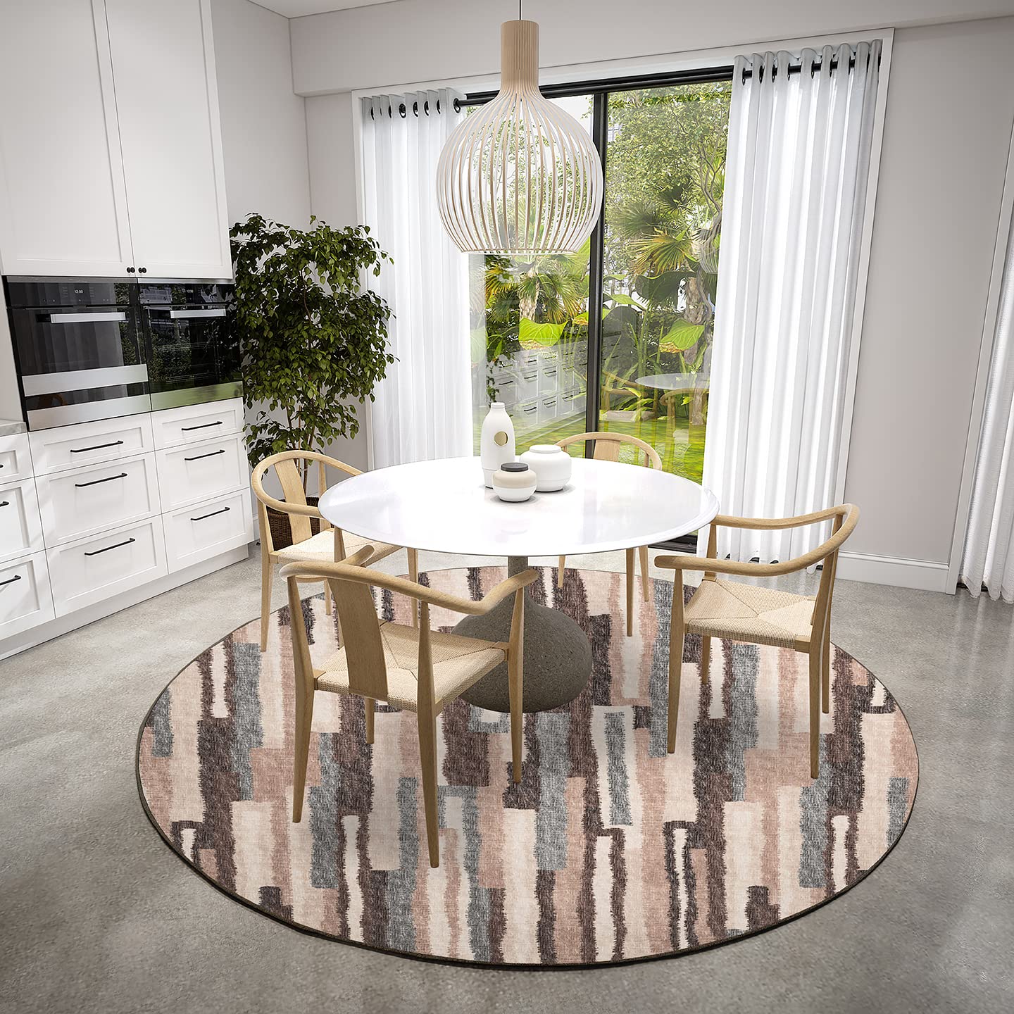 Dalyn Rugs Brisbane Br7 Bold Retro Stiped Sable 8' X 8'