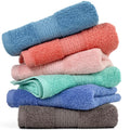 Cleanbear Cotton Hand Towel Set 6-Pack Ultra Soft Hand Towels with Assorted Colors (13 x 29 Inches) Lightweight and Quick Dry Ba
