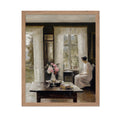 Poster Master Vintage Light Of Spring Painting Poster - Retro Woman At The Window Print - Fine Art - Flower Art - Gift for Men &