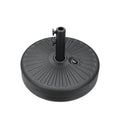 Yssoa 20' 50Lbs Capacity Fillable Umbrella Round Base Heavy Duty Market Stand For Outdoor Lawn, Patio, Deck, Poolside, Black