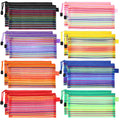 Glenmal 16 Pack Zipper Mesh Pouch Pencil Pouches Cases Multipurpose Storage Bag Travel Bags For Office Classroom Supplies Toilet