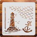 Kachi Pencil Watch Tower Craft Stencil for Art and Painting, Size 6 x 6 inch Reusable Stencil for Painting, Fabric, Glass, Wall