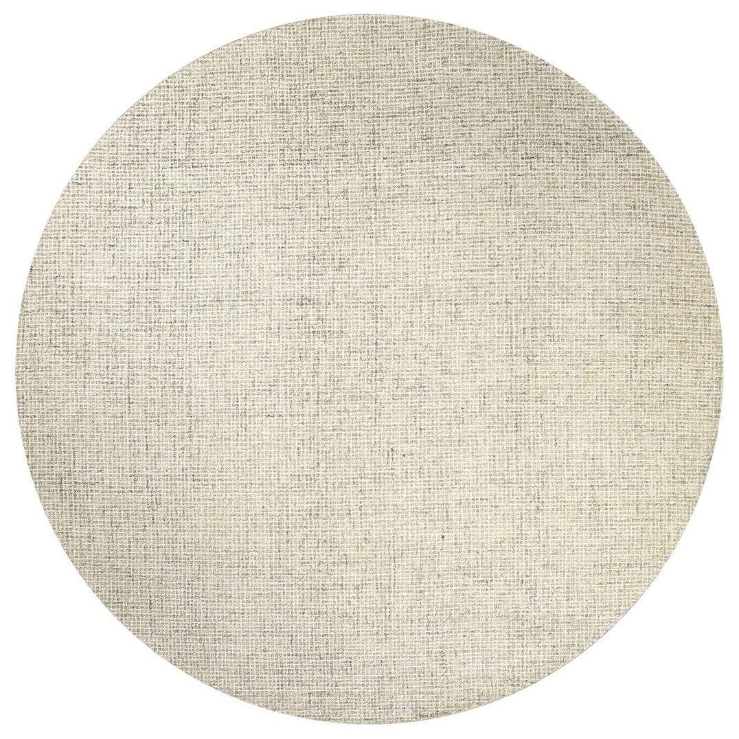 Overstock Alora Decor London 8' Round Solid Beige/Gray/Rust/Blue Hand-Tufted Area Rug