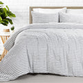Hombys Oversized King Boho Comforter Set 120X120, Black White Tufted Jacquard Geometry Bedding Comforter For King Bed, Shabby Ch
