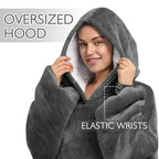 Catalonia Full Body Blanket Hoodie Sweatshirt, Extra Long Oversized Comfortable Sherpa Lounging Pullover For Adults, Gift For Wo