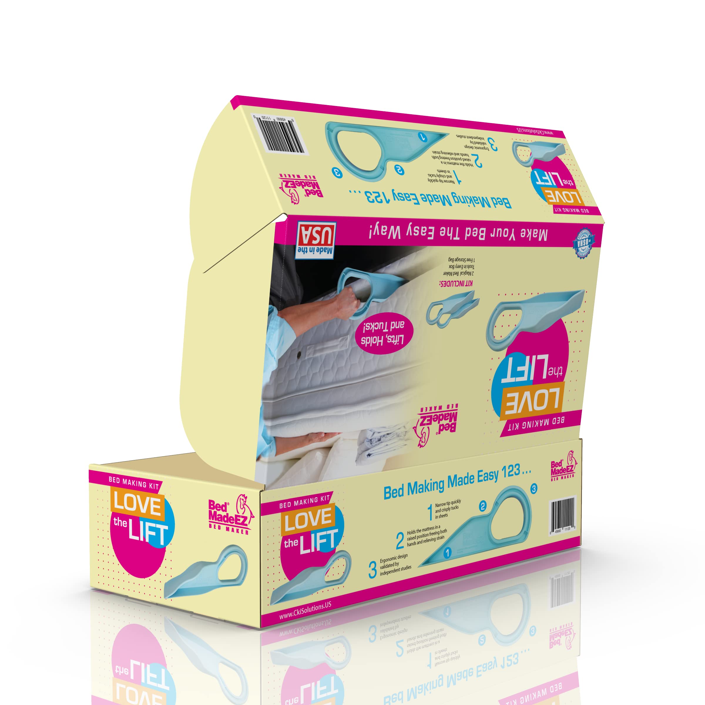 2 Pack-The Original Bed Made Ez Made In Usa Mattress Lifter Tool Helps Lift And Hold The Mattress