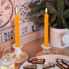 10 Inch Orange Taper Candles-Set Of 4 Tapered Candle, Tall Candlesticks,Home Dinner Candle, Party, Wedding, Halloween, Christmas