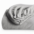 Bare Home Super Soft Fleece Fitted Sheet - Full Size - Extra Plush Polar Fleece - Deep Pocket - All Season Cozy Warmth (Full, Li