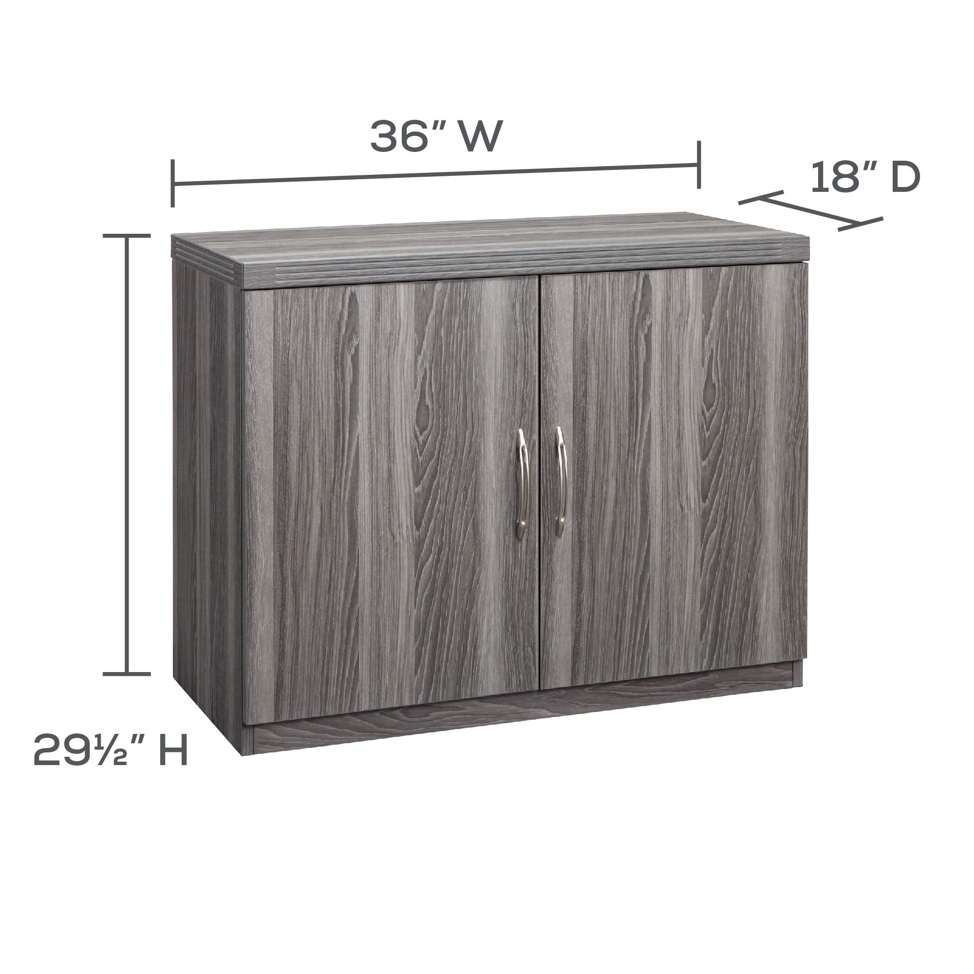 Mayline Aberdeen 36'W Storage Cabinet With 2 Doors, Gray Steel Tf
