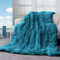 Cottonblue Weighted Blanket 15Lbs, Faux Fur Sherpa Reversible Luxury Snugly Long Fur Heavy Blanket 48X72 Inches,Warm Elegant Plu