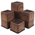 Btsd-Home 3 Inch Wood Bed Risers Furniture Risers Bed Frame Lifters In Heights Of 3 Or 6 Inch Heavy Duty Set Of 8 Square