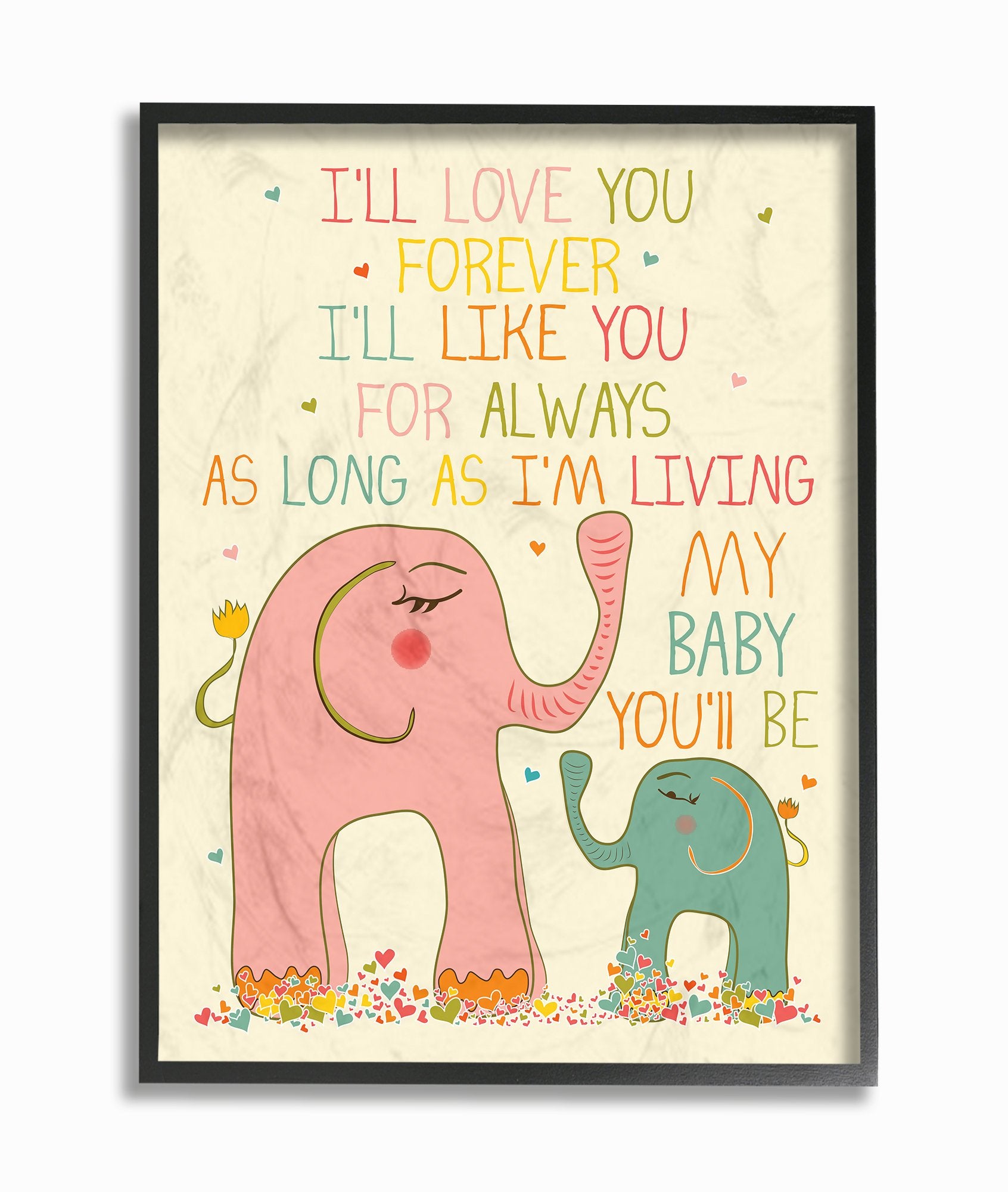 The Kids Room by Stupell Elephants Art, I'll Love You Forever, 16 x 20