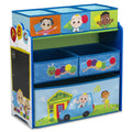 Delta Children Design & Store 6 Bin Toy Storage Organizer - Greenguard Gold Certified, Cocomelon