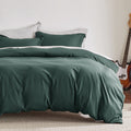 Bedsure Forest Green Duvet Cover Full Size - Soft Double Brushed Duvet Cover For Kids With Zipper Closure, 3 Pieces, Includes 1