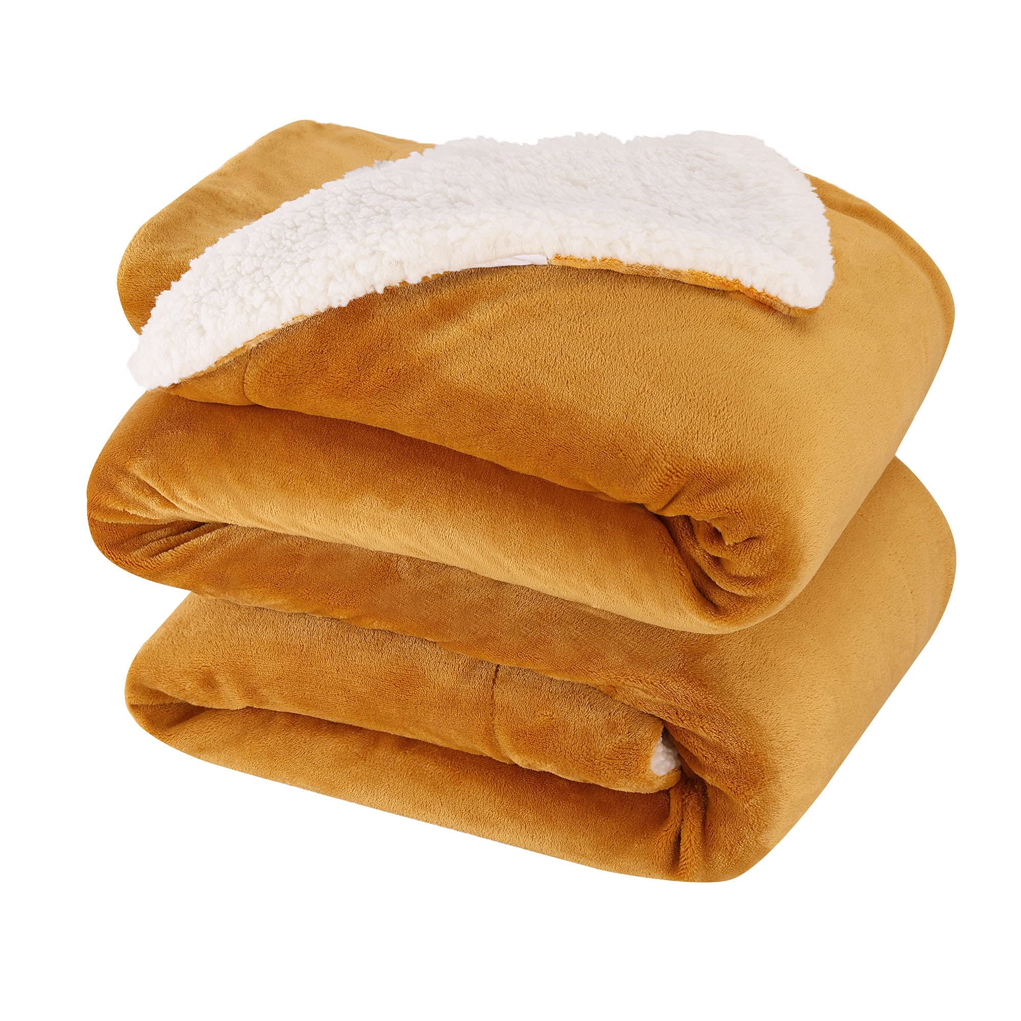 Nanpiper King Size Blanket Warm Sherpa Blanket, Soft Fleece Throw Blanket For Bed, Reversible Thick Fuzzy Blanket For Winter (Gi