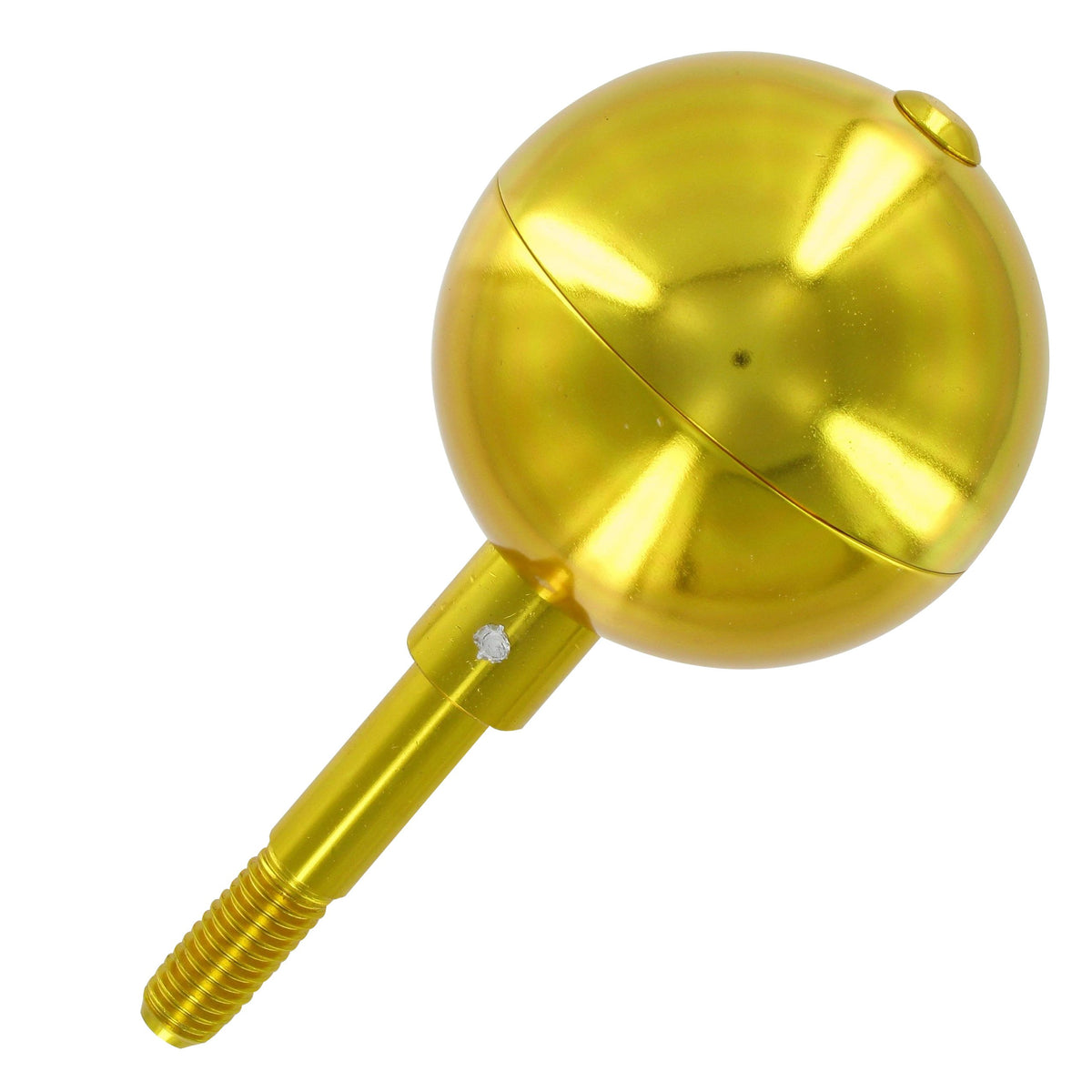 Us Flag Store Gold Anodized Aluminum Ball Topper - 3' With A 1/2' Threaded Spindle