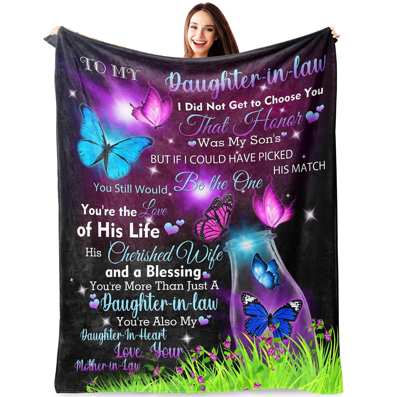 Daughter In Law Gifts Blanket,Gifts For Daughter In Law, Daughter In Law Gift Ideas, Gifts For Future Daughter-In-Law Birthday,
