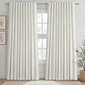Cute Blackout Curtains 70 Inches Extra Wide Linen 96 Inch Length for Living Room/Sliding Glass Door,Pleated Heavy Duty Thermal D