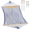 Joyview Traditional Rope Double Hammock - Hand Woven Cotton Hammock With Hardwood Spreader Bar And Pillow 450Lb Capacity 2 Perso