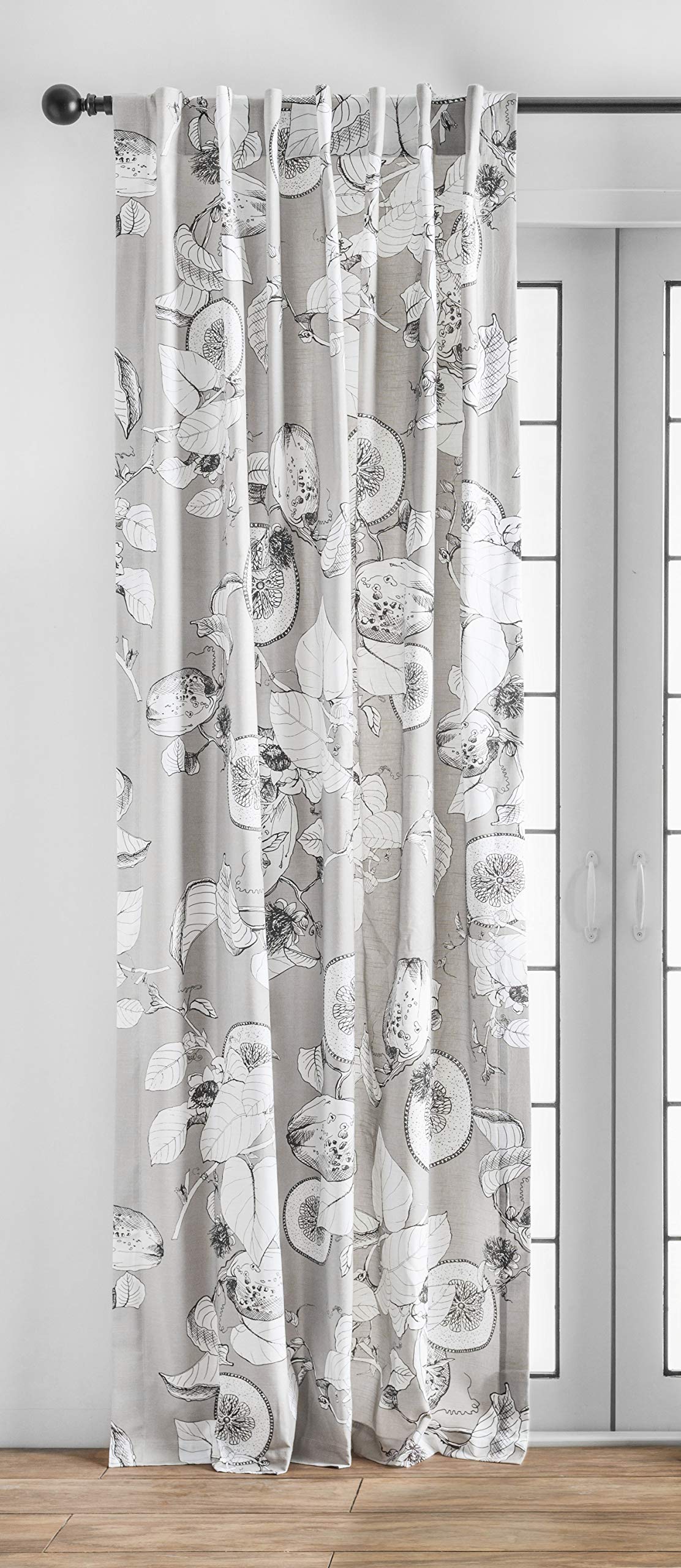 Maison D' Hermine Curtains 100% Cotton Single Panel Curtain 50 Inch X 108 Inch Easy Hanging With A Rod Pocket & Loop For Bathroo