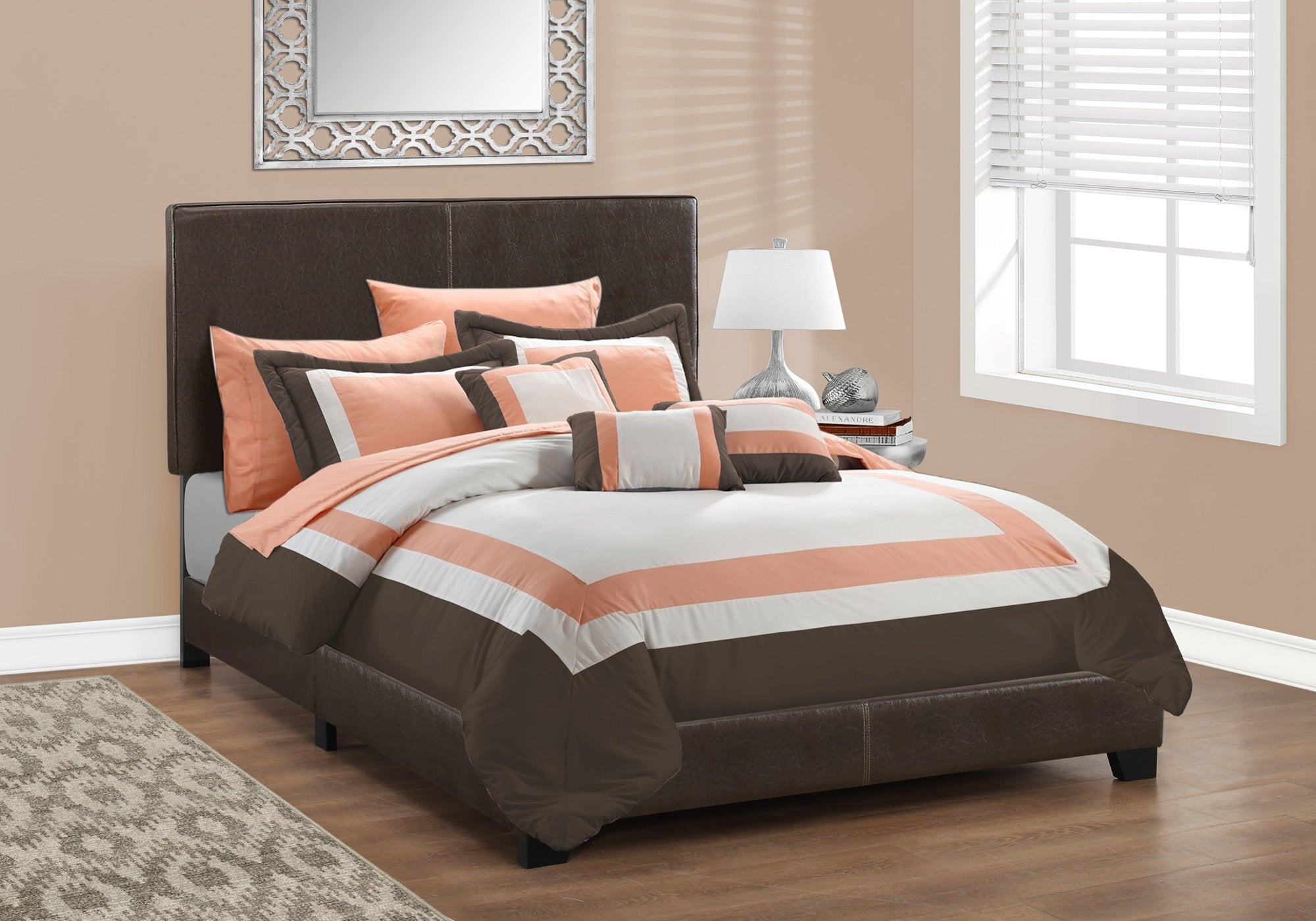Monarch Specialties I Bed, Full, Dark Brown