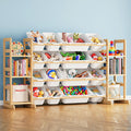 SpaceAid Toy Storage Organizer with 6 Shelves and 16 Bins, Toy Organizers Storage Bookshelf, Kids Bin Shelf Toys Box Bookcase fo