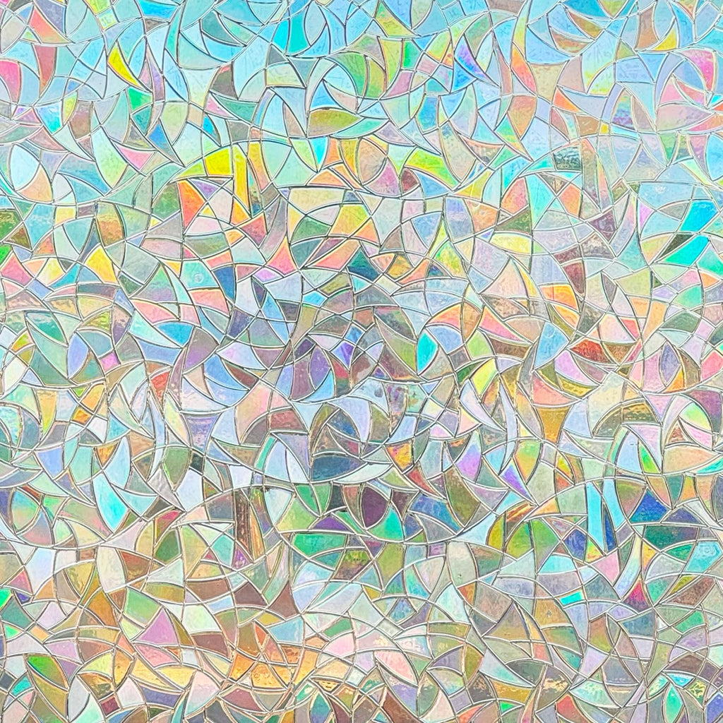 3D Prism Window Film,Transparent Decorative Glass Film Window Door Tint Sun Catcher Film,Rainbow Effect Static Cling Heat Contro