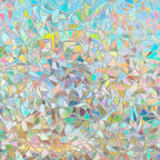 3D Prism Window Film,Transparent Decorative Glass Film Window Door Tint Sun Catcher Film,Rainbow Effect Static Cling Heat Contro
