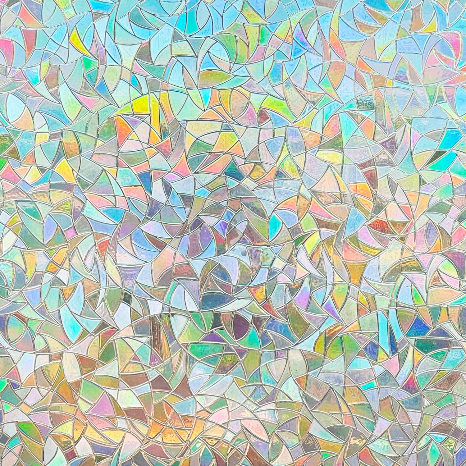 3D Prism Window Film,Transparent Decorative Glass Film Window Door Tint Sun Catcher Film,Rainbow Effect Static Cling Heat Contro