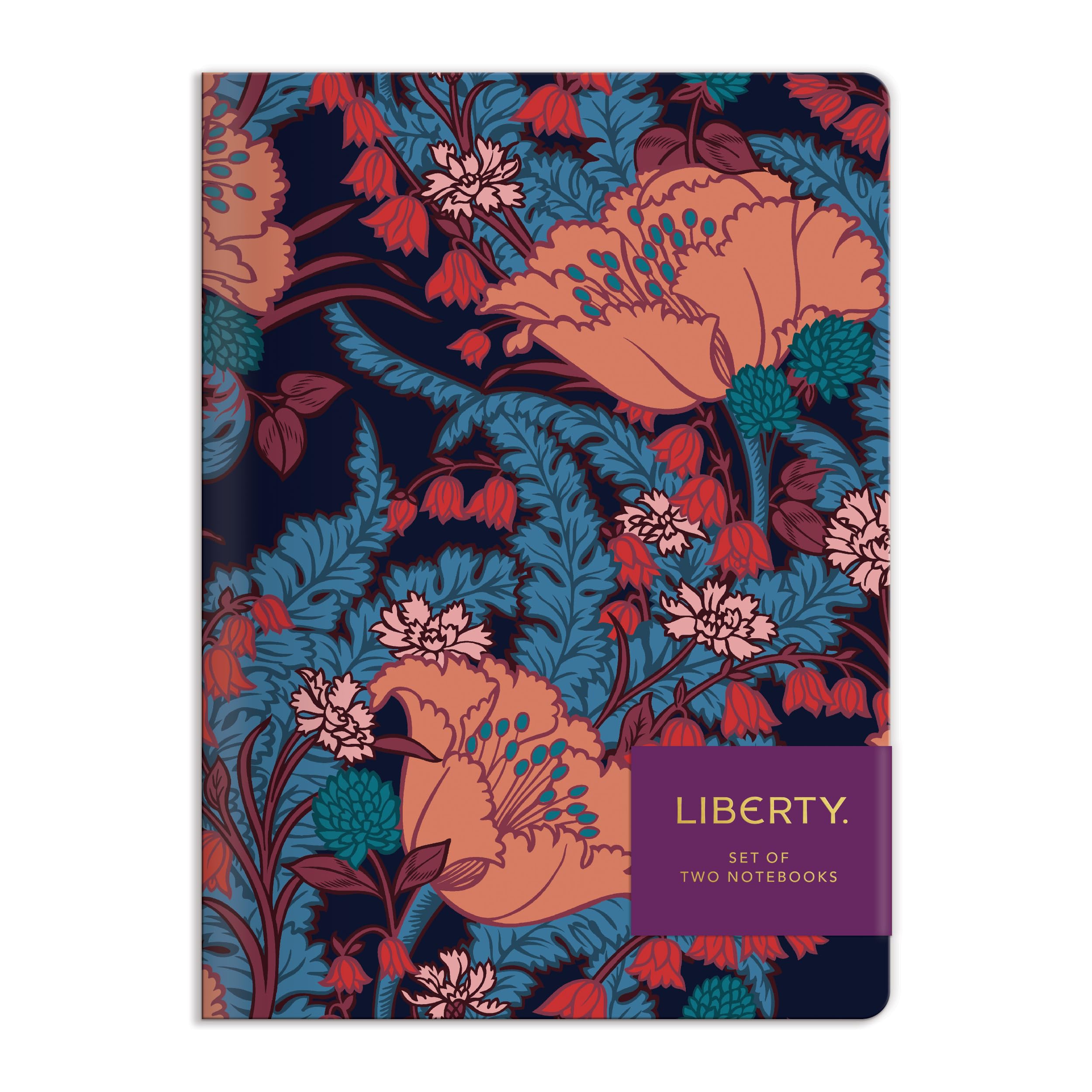 Galison Liberty London Floral Writers Notebook Set - Includes Two 6    X 8.25    Soft Covered Journals - 80 Lined Pages Each, Jo