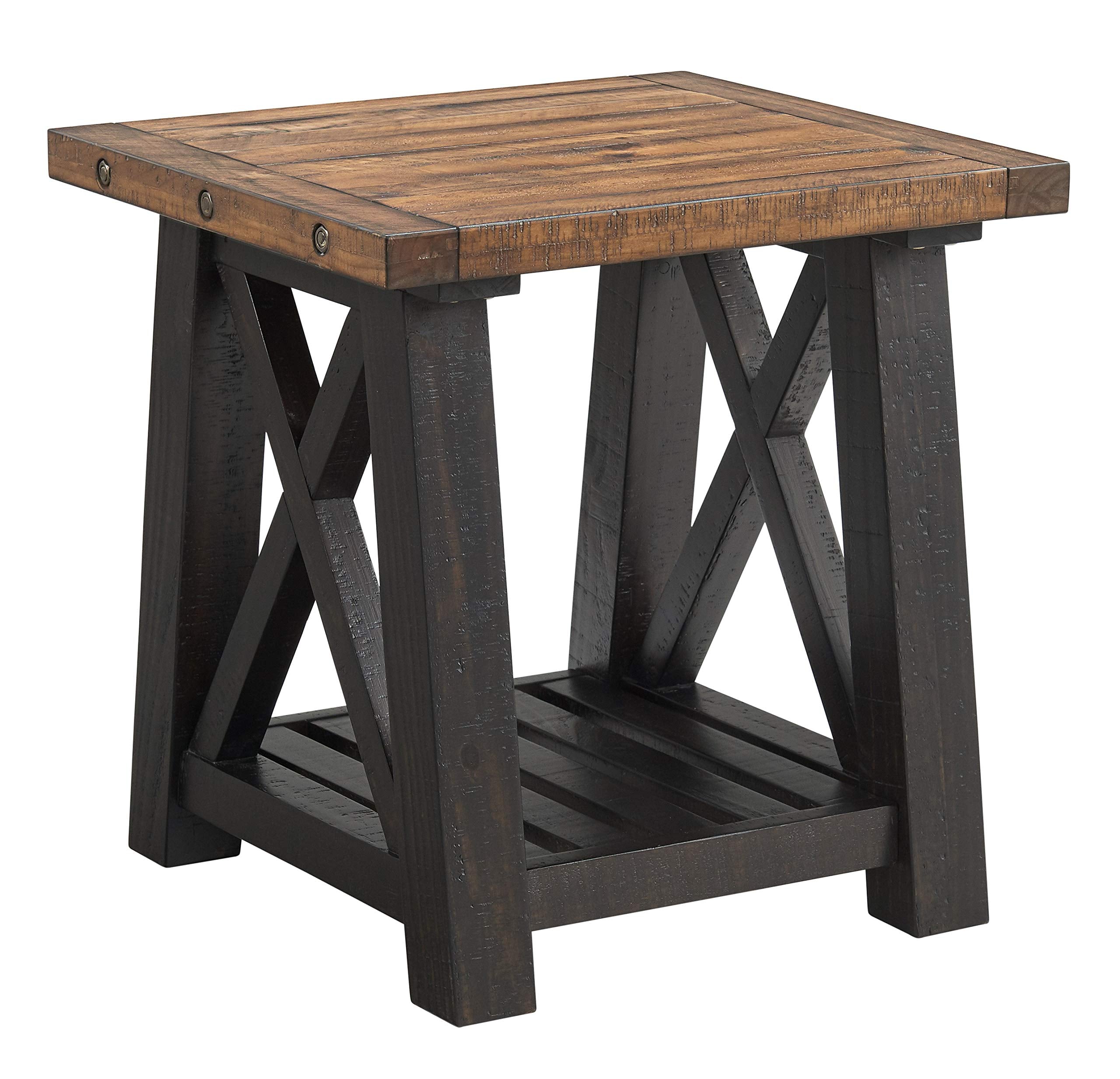 Martin Svensson Home End Table, Black Stain And Natural