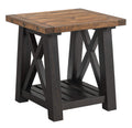 Martin Svensson Home End Table, Black Stain And Natural