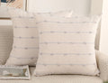 NUYECY Set of 2 Boho Throw Pillow Covers 20x20,Stone Grey and White Neutral Couch Pillow Case with Tassel Fringe Decorative,Mode