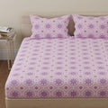Huesland By Ahmedabad Cotton 144 Tc Bedsheets Queen Size Bed Cotton With 2 Pillow Covers | Pink| Mandala