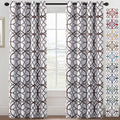 H.Versailtex Blackout Curtains 84 Inch Length 2 Panels Set Thermal Curtains & Drapes Window Treatment Noise Reducing Geometric M