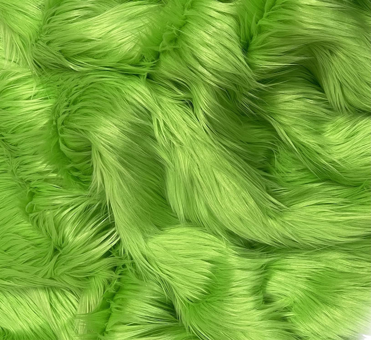 Eovea - Shaggy Faux Fur Fabric - 5 Yards - 180 X 60 Inches - Lime Green - Apparel, Diy Craft Supply, Hobby, Costume, Decoration,