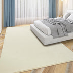 Przemy Washable Area Rug For Living Room Bedroom, 5X7 Feet Cream Memory Foam Rug, Super Soft Modern Indoor Carpet For Kids Room