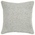 Rizzy Home Donny Osmond Stripe 20" X 20" Down Pillow With Cotton Burlap Cover-Light Gray
