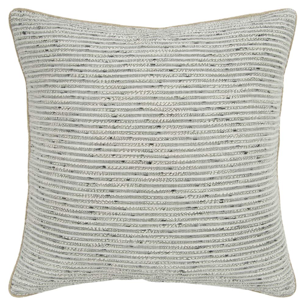 Rizzy Home Donny Osmond Stripe 20" X 20" Down Pillow With Cotton Burlap Cover-Light Gray