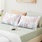 Exq Home Satin Pillowcase For Hair And Skin - Multicolor Printed Flower Silk Pillowcase 2 Pack 20X26 Inches - Standard Size Sati
