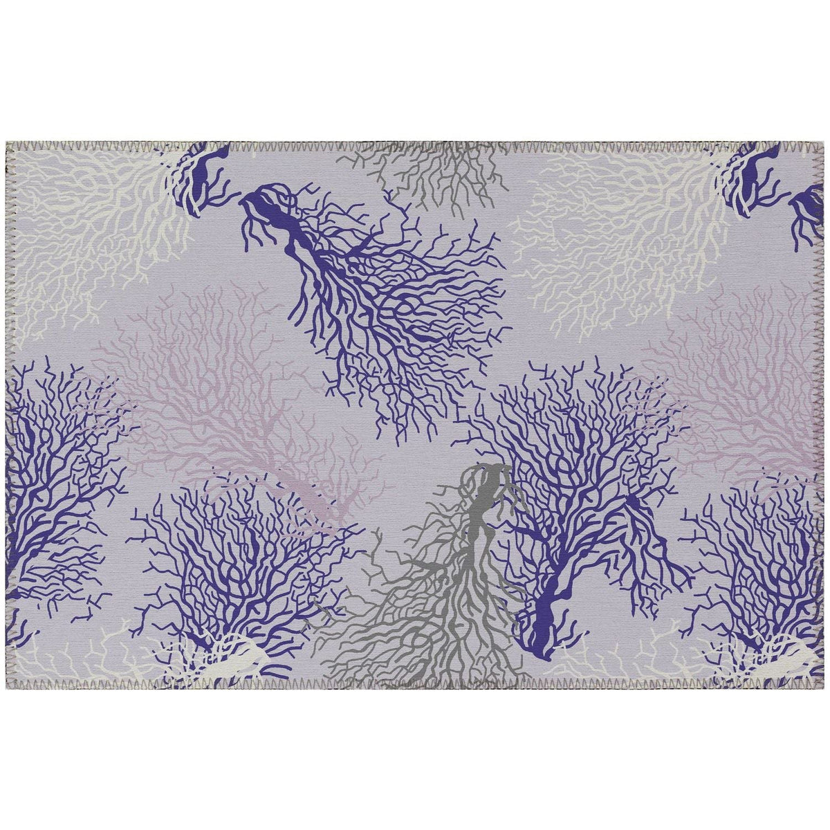 Seabreeze Sz3 Purple Coastal Rug Rectangle 3' X 5'