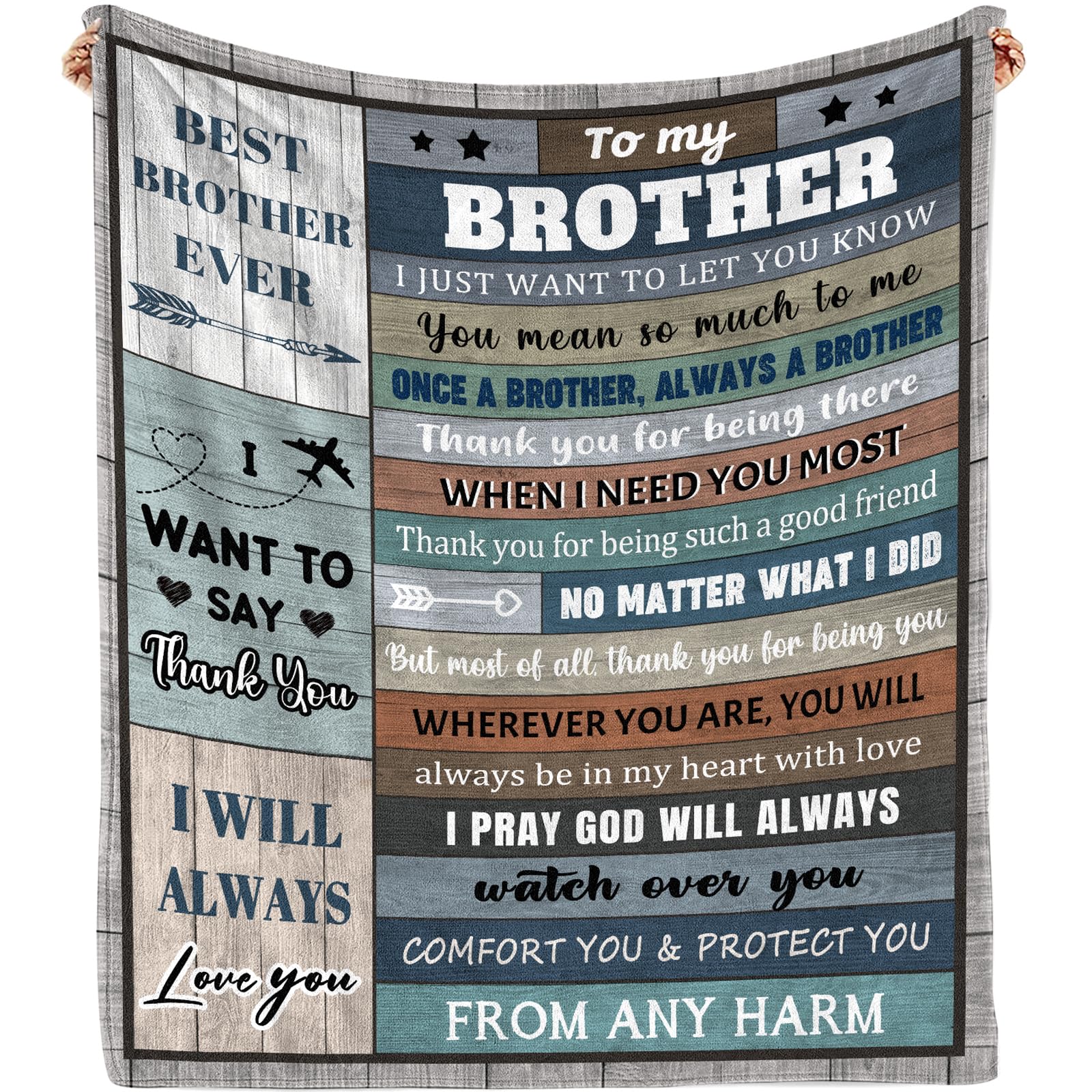 Big Brother Gift Throw Blanket, Brother Gifts From Sister, Gifts For Older Brother, Birthday Graduation Gifts For Brother, Broth
