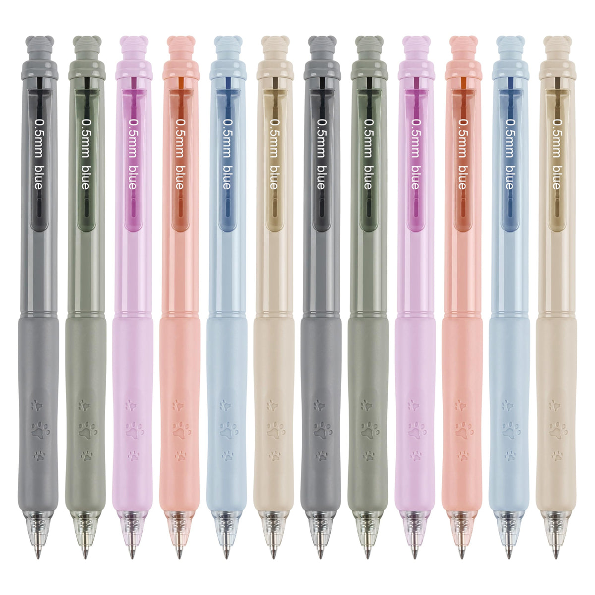 Linbsunne Erasable Pens 0.5Mm Gel Ink Pens For School Office Fine Point Pens Smooth Writing Work Pen With Erasers (12-Count,Blue