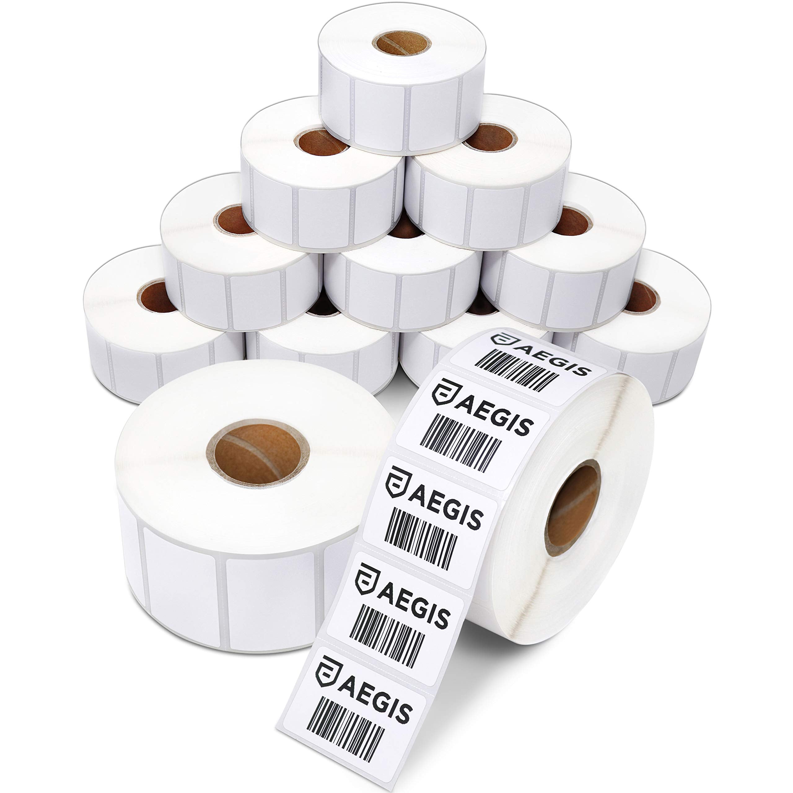 Aegis Adhesives - 1.5' X 1' Square Direct Thermal Multipurpose Labels For Qr Codes, Perforated & Compatible With Zebra Desktop