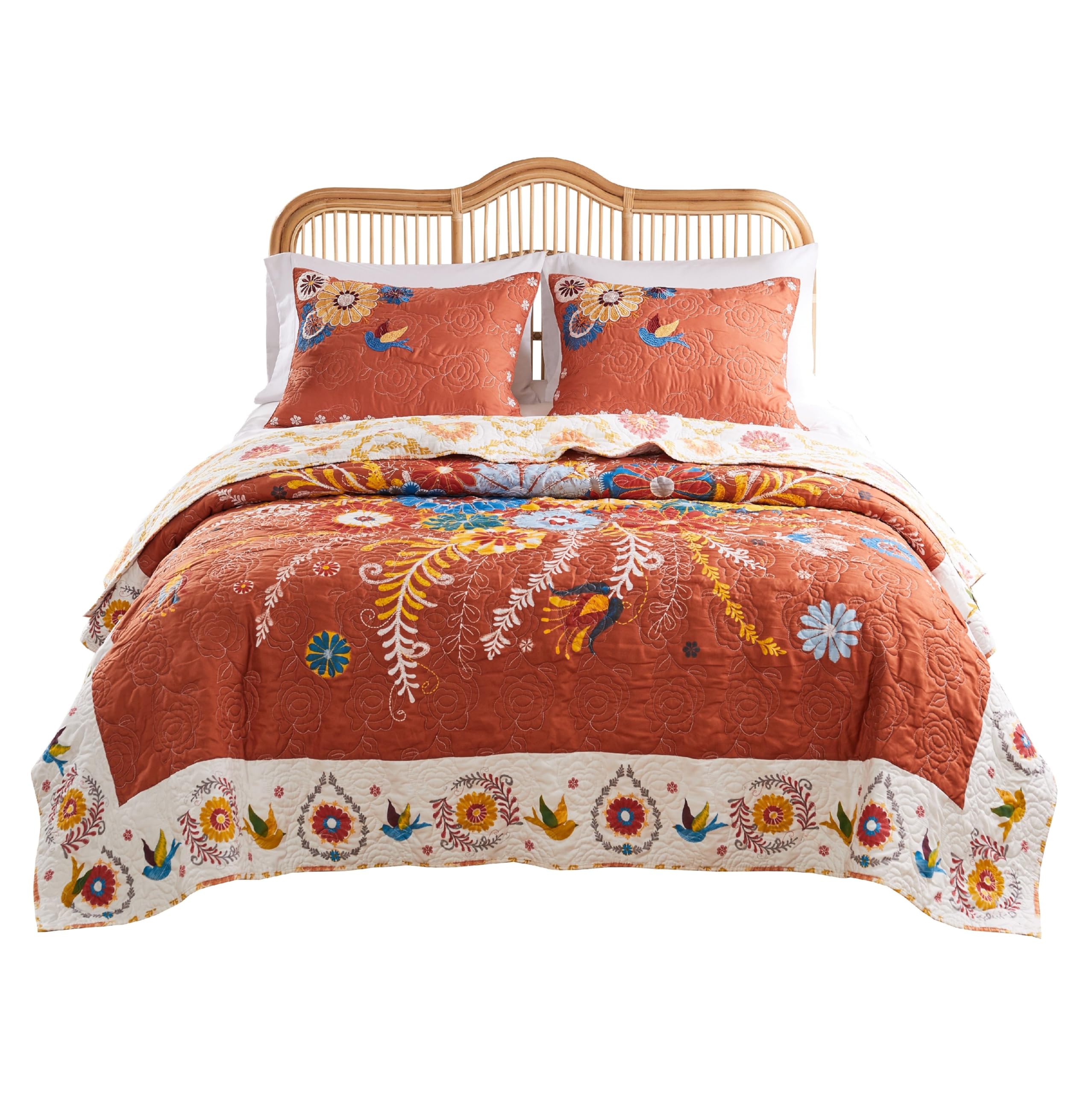 Greenland Home Topanga Quilt Set, 3-Piece King/Cal King, Multi